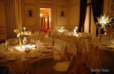 Ambientación para boda en el Salón Pueyrredón del Palacio San Miguel